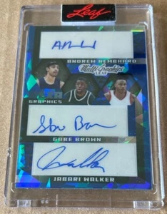 Tarjeta 2022-23 LEAF MULTIGRAPHS HEXA GRAPHICS NEMBHARD/WALKER DG-3 Ser#13/35 - Imagen 1 de 2