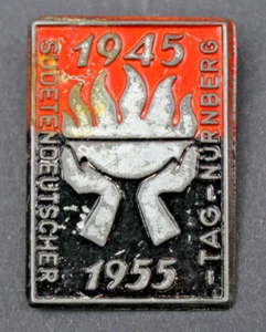 Insignia de evento Día Alemán de los Sudetes 1955 Núremberg - Imagen 1 de 2