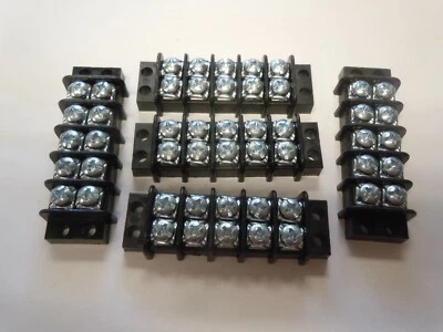 38770-0105 Panel Mount Barrier Terminal Block, 2 Row, 5 Positions, 22 AWG, 14 AW - Image 1 of 3