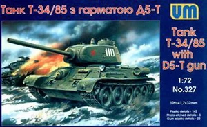 Unimodel 327 - 1/72 T-34/85 Soviet Tank with D5-T Gun WWII Plastic Model UM 327 - Picture 1 of 7