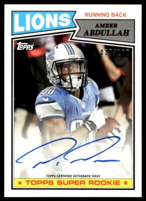 2015 Topps #87A-AA Ameer Abdullah /100 FOOTBALL Detroit Lions - Image 1 of 2