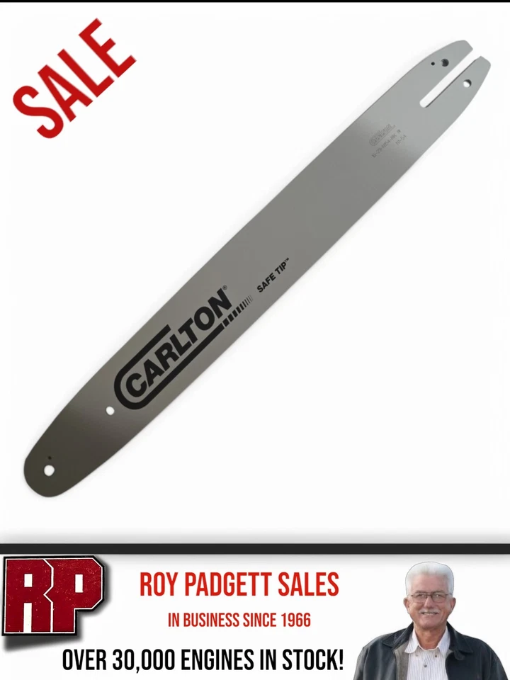 Barra de motosserra 16" 3/8LP .050" 54DL Carlton 16-29-N154-RK compatível com John Deere -C99 - Imagem 1 de 1