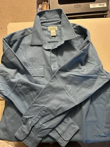 L..L Bean Herren Signature Chamois Hemd XXL, Blau Traditional Fit Baumwolle Comfort - Bild 1 von 4