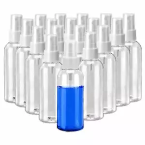 20 Spray Bottles Travel Transparent Plastic Perfume Atomize Empty Misty 2.7oz - Picture 1 of 1
