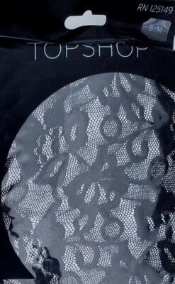 Колготки Topshop кружевные с цветочным узором черные S/M - M/L - Изображение 1 из 3