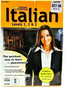 Topics Entertainment Instant Immersion Italian Levels 1, 2 & 3 PC Mac - Open Box - Picture 1 of 6