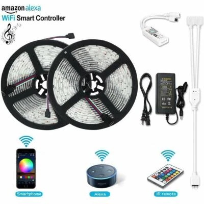 10M RGBW RGBWW LED Stripe Streifen Lichtband WiFi for Alexa Controller Netzteil - Bild 1 von 4