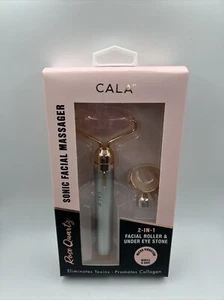 Cala Sonic Rose Quartz Facial Massager 2 In 1 Facial Roller & Under Eye Stone - Picture 1 of 3
