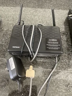 Verizon D-Link DSL-2750B  4-Port Wireless Router Works W Adapter And Cables - Image 1 of 3