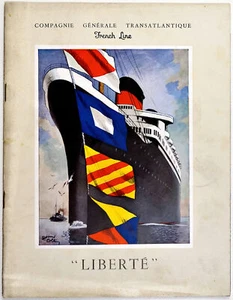 Transatlantique-French Line, Paquebot LIBERTE, Plaquette de présentation 1953 - Picture 1 of 3