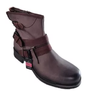 Bugatti Damen Stiefeletten Alexia J5834-1G Taupe / Dunkelbraun - Echtleder glatt - Bild 1 von 6