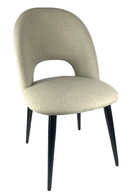 Westwing Polsterstuhl Rachel Esszimmer Stuhl DEL7EHL02 Webstoff Cremeweiß NEU - Bild 1 von 4