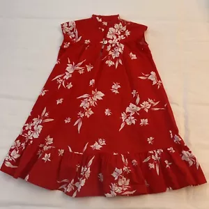 VTG Nikky Hawaiian Toddler Dress Sz 2 Made in Hawaii Red/White - Picture 1 of 8