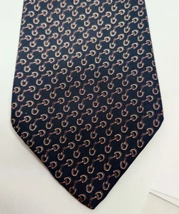 Neiman Marcus Men's Tie Dark Blue Vtg necktie - Picture 1 of 5