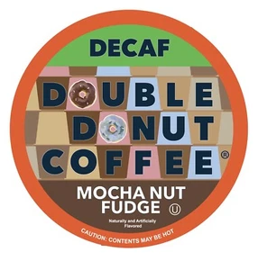 Nuevas cápsulas de café descafeinadas tostadas medianas doble rosquilla, fudge de nuez mocha con sabor a 24 quilates - Imagen 1 de 2
