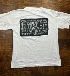 VTG 90s Christian Son of God Jesus Christ Shirt Sz L Lord of Lords Messiah - Picture 1 of 7