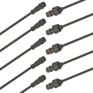 2Pin Waterproof Electrical Connector, 20CM Male Female Plug, 5 Pairs - Picture 1 of 12