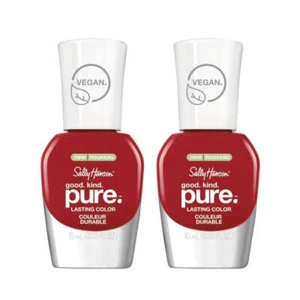 2x Sally Hansen Good Kind Pure Nail Polish 10ml 310 Pomegranate Punch - Picture 1 of 5