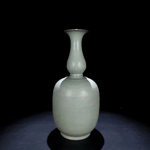 Botella de boca púrpura con inscripción en horno Ru dinastía Song antigua china de 12,2 " - Imagen 1 de 9