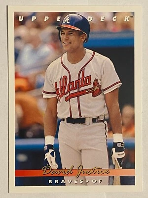 1993 Upper Deck #366 David Justice Atlanta Braves - Image 1 of 2