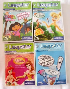 Leapfrog Leapster Dora Disney Fairies & Princess 4 Games Bundle for Leapster 2 - Picture 1 of 1