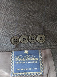 40L Bespoke BROOKS BROTHERS Blue Glen Check Plaid Blazer Suit Jacket Coat - Picture 1 of 7