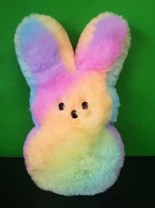 Just Born PEEPS Tie Dye Osterhase flauschig 8 Zoll Regenbogen Plüsch - Bild 1 von 3