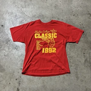 Camiseta promocional Skyline College Converse 1992 talla XL - Imagen 1 de 5