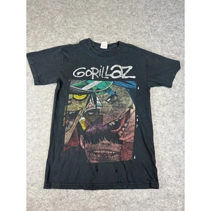 Vintage 90s Gorillaz Shirt Mens Small Black Band Graphic Casual Streetwear Tee - Picture 1 of 6