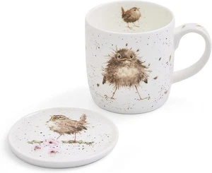 Royal Warchester Fine Bone China "Wrendale Designs", 2-teiliges Set aus Becher und Untersetzern - Bild 1 von 6