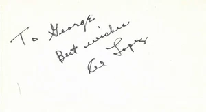 SIGNED 3x5 INDEX CARD OF HOF AL LOPEZ (DECEASED 2005)! GREAT AUTOGRAPH! - Picture 1 of 1