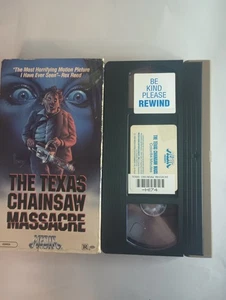 The Texas Chain Saw Massacre: VHS Horror Movie VERY RARE OOP GREY TOP - Picture 1 of 5