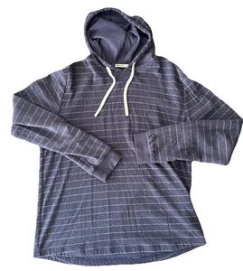 Marine Layer Sweater Men's M/L Navy Blue White Stripe Classic Hoodie Pullover - Picture 1 of 6