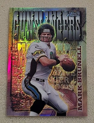 1998 Topps Chrome MARK BRUNELL Gunslingers Refractor Jacksonville Jaguars #7 - Image 1 of 2