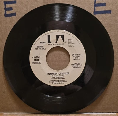 Crystal Gayle: Talking in Your Sleep - промо UA 45 об/мин - отличное состояние - Изображение 1 из 2