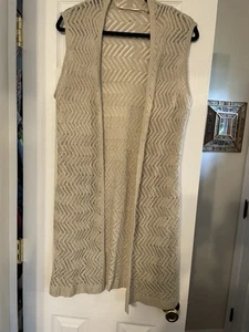 Cyrus BoHo, Hippie long crocheted sweater vest M - Picture 1 of 4
