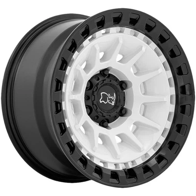 Black Rhino Barrage 17x8.5 5x5" -10mm White/Black Wheel Rim 17" Inch - Image 1 of 4