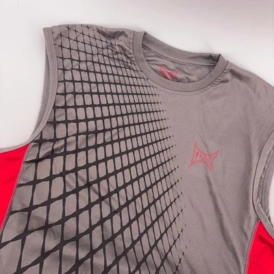 Camisa sin mangas TAPOUT para hombre XXL gris roja MMA atlética sin mangas musculosa top gimnasio Foto 1 de 4