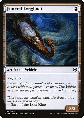 (3x FOIL) FUNERAL LONGBOAT - Kaldheim – MTG Magic the Gathering Card - Image 1 of 4