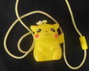 Vintage 1999 Pokémon Pikachu 12" necklace with 2" vinyl figure Rare - Picture 1 of 2
