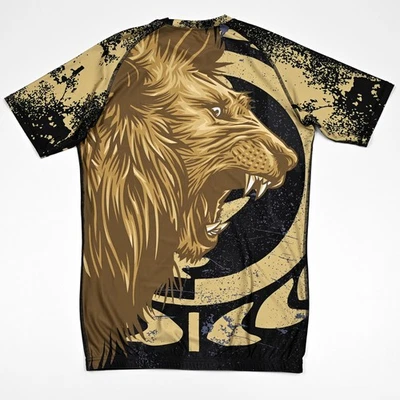 Renzo Gracie Rash Guard Compression Shirt MMA Jiu-Jitsu Komainu S/S Mens Large - Image 1 of 4