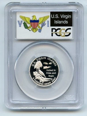 2009 S 25C Silver Virgin Islands Quarter PCGS PR69DCAM - Image 1 of 2