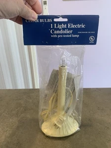 Electric Single Light Candolier Plastic Indoor - Picture 1 of 4