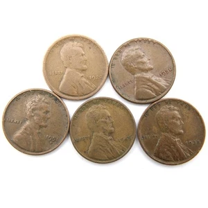 Lincoln Wheat Cent Penny Lot - tatsächliche abgebildete Münzen [WCL57] - Bild 1 von 2