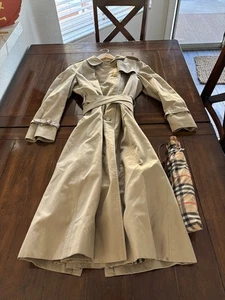 Trench cappotto Burberry's vintage con fodera in lana e ombrello - Foto 1 di 21