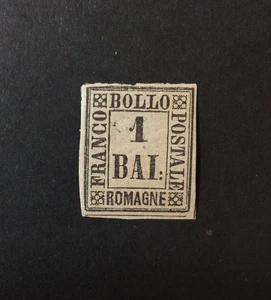 BroadviewStamps Estados italianos Romaña #2 firmado por MOGH.  ¿Falsificación temprana? Tal cual. - Imagen 1 de 2