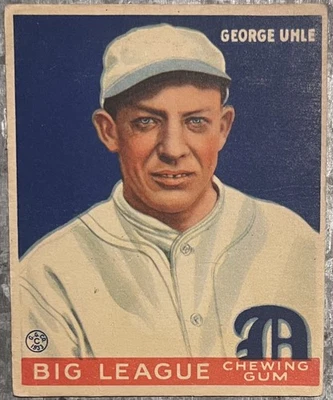 1933 Goudey Set-Break #100 George Uhle Rookie Nice Color - Image 1 of 2