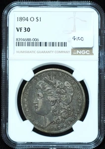 1894-O Morgan Dollar VF30 NGC - Semi Key Date - Picture 1 of 3