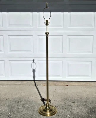 Stiffel model #3633 cast brass candlestick floor lamp, 59" - Nice - Image 1 of 4