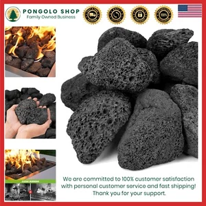 Lava Rock Granules Black 10Lb Fire Pit Fireplace Landscaping Garden Decor - Picture 1 of 9